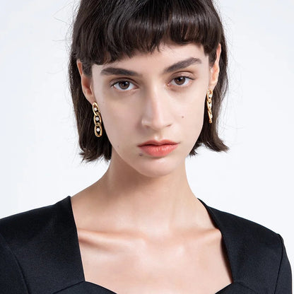 Trinity Link Hoops Earring