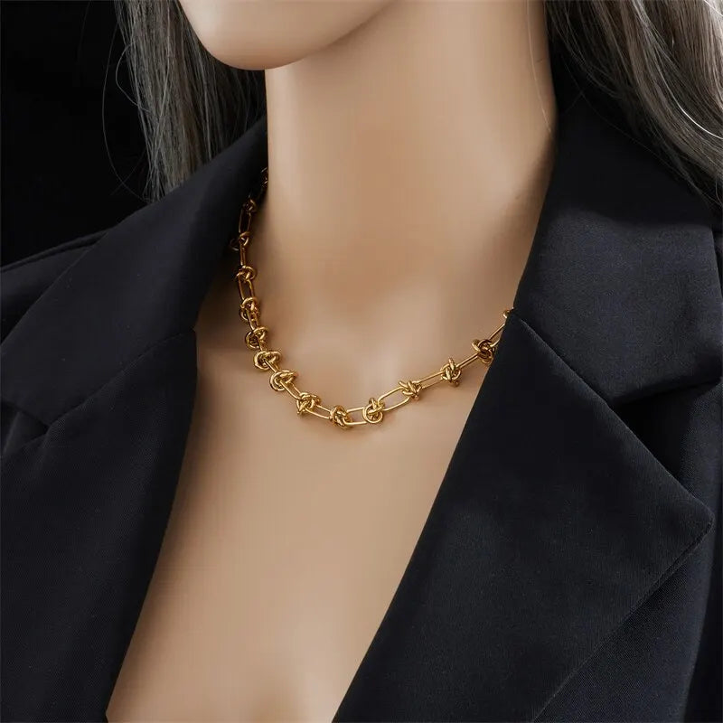 Chunky Gold/ Silver -Tone Necklace