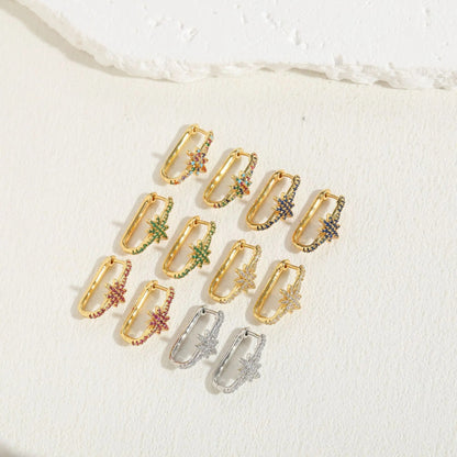North Star Statement Hoop Earrings