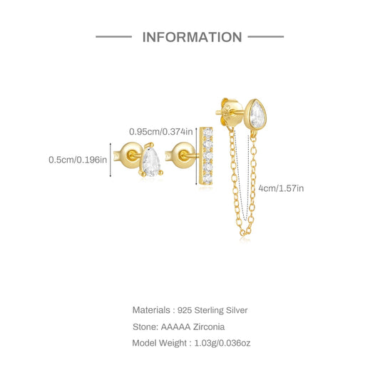 Celestial Dream Trio Earring (Single Ear Stack Set)