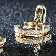 Elegant Safety Pin ear cuff ( One Piece )