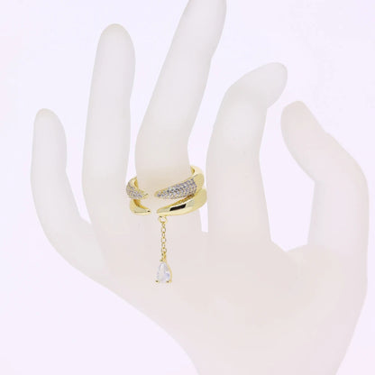 The Celestial Cascade Ring ( Adjustable )
