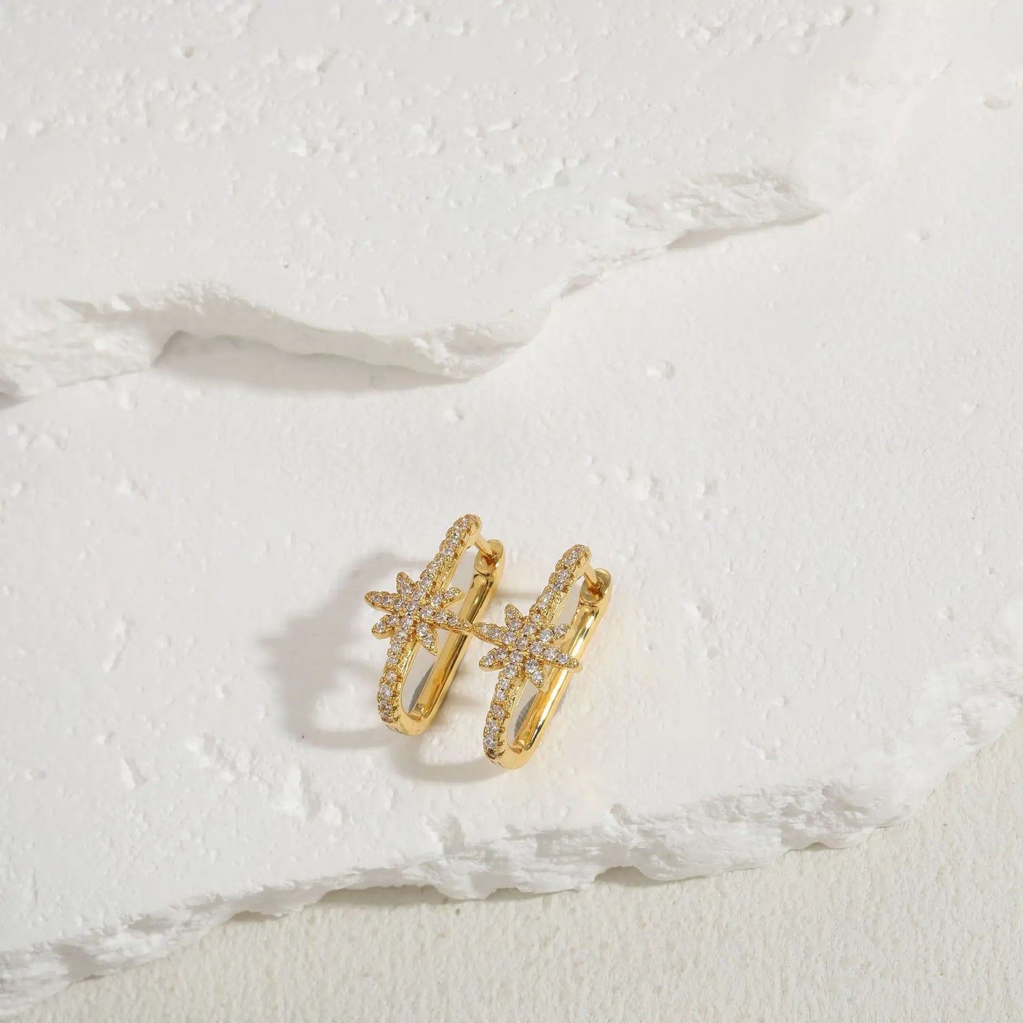 North Star Statement Hoop Earrings
