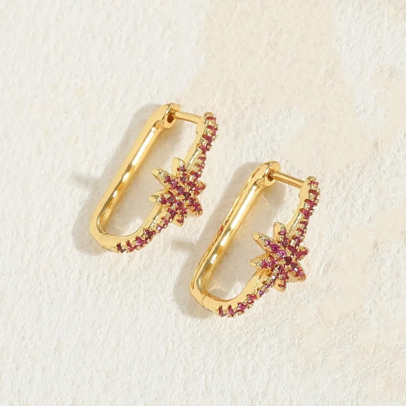 North Star Statement Hoop Earrings