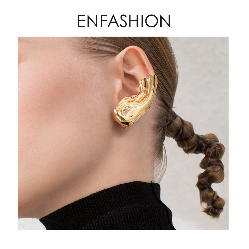 Punk Earlobe Ear Cuff Clip On Earrings