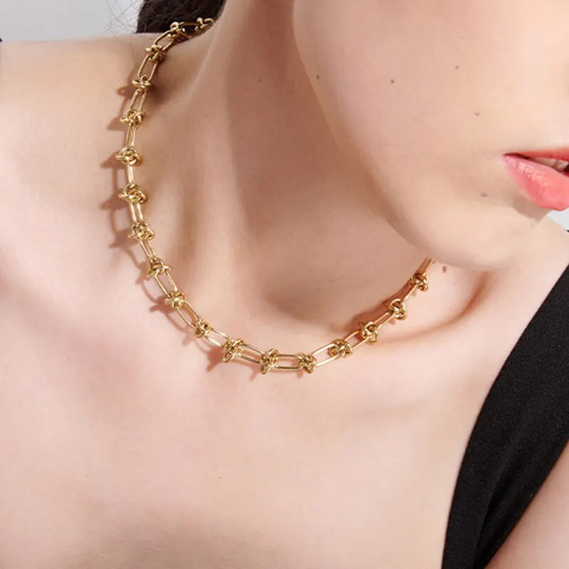 Chunky Gold/ Silver -Tone Necklace