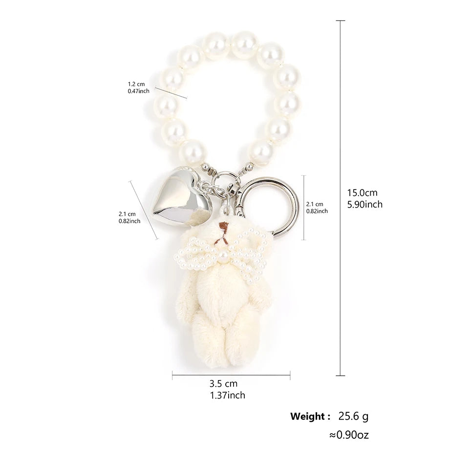 Pearl Bear Doll Charm