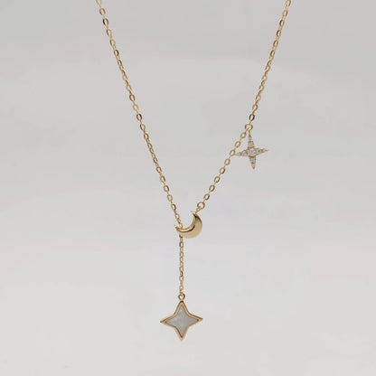 Lunar Shine Lariat Necklace