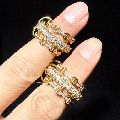 Ethereal Elegance Three Layers Ring