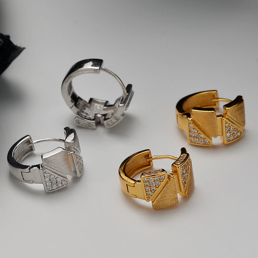 Facet Shimmer Hoop Earrings