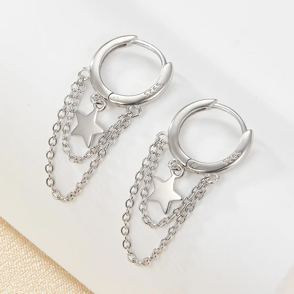 The Starlight Cascade Hoops Earrings