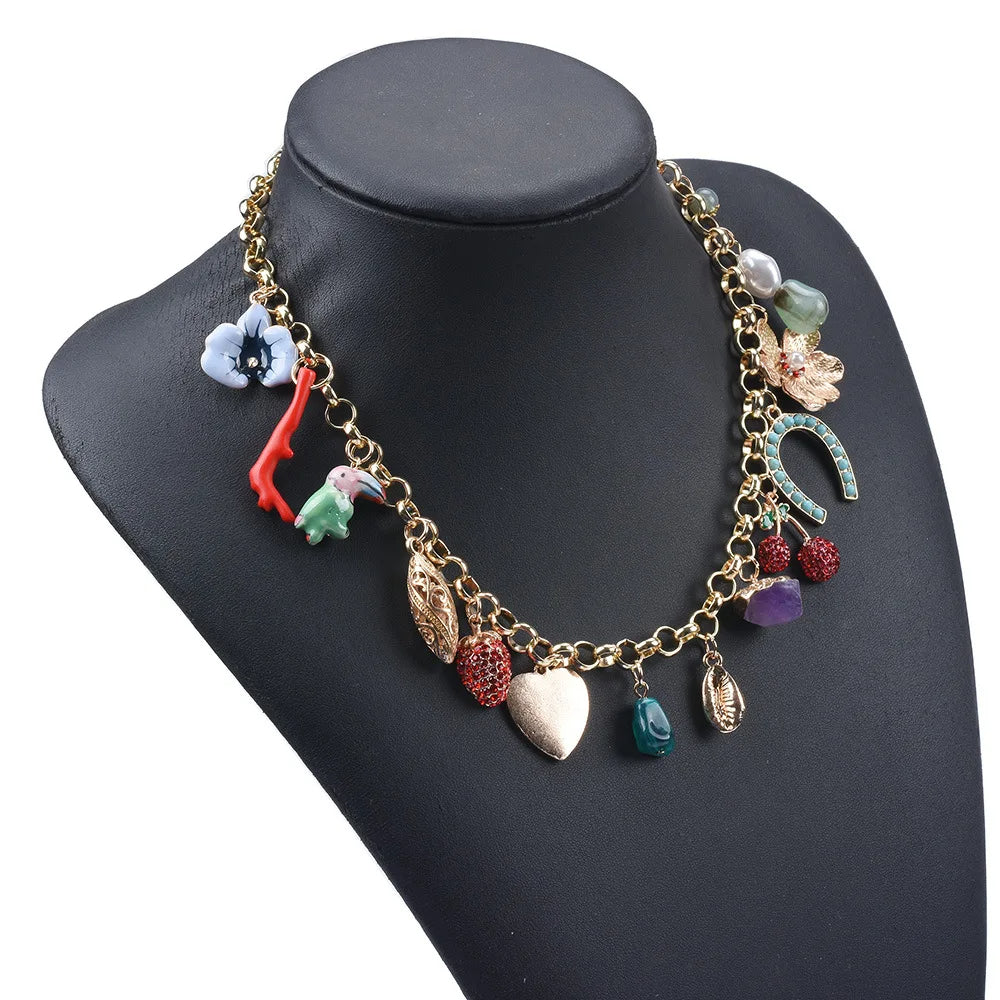 Necklace Multi Pendants Jewelry Statement Bohemian Designer