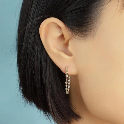 Eternal Loop Dangle Hoop Earrings