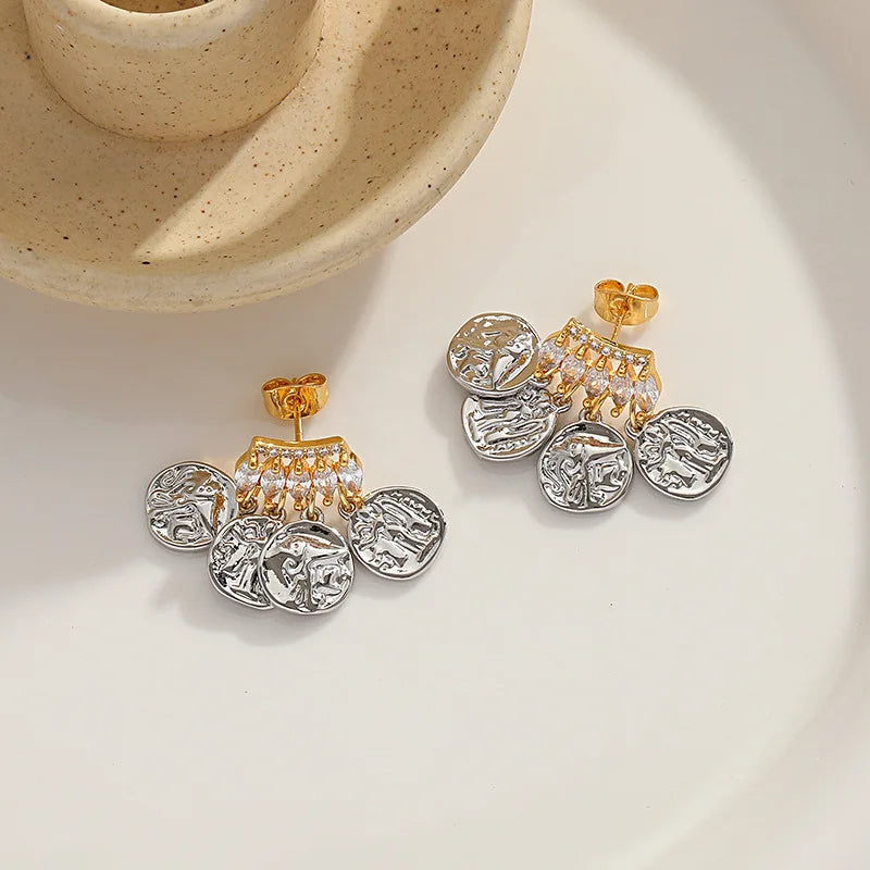 Coin Pendant Earrings