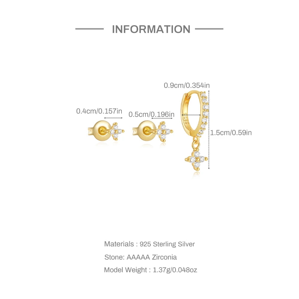 Celestial Dream Trio Earring (Single Ear Stack Set)