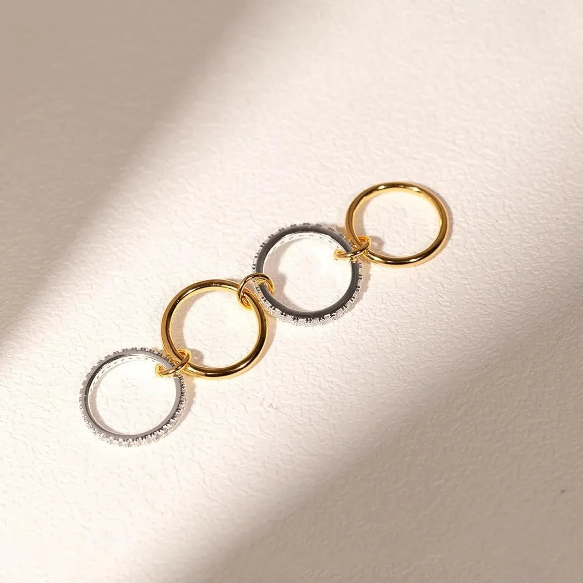 Symphony Stacks Two-Tone Ring - Four Layers