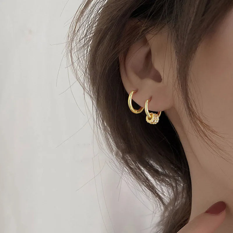 Round Circle Hoop Earrings