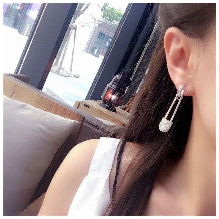 Lock & Chain Drop Earrings
