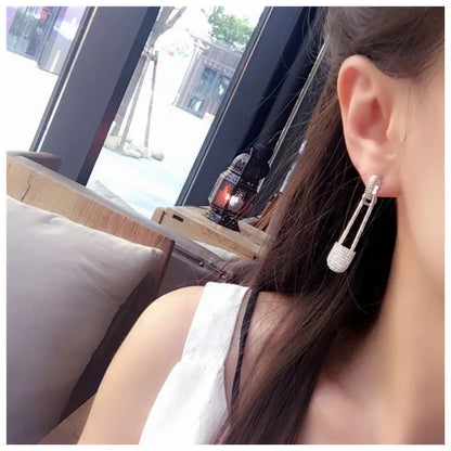 Lock & Chain Drop Earrings