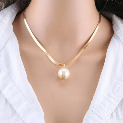 Tow PCS Pearl with Gold Necklace