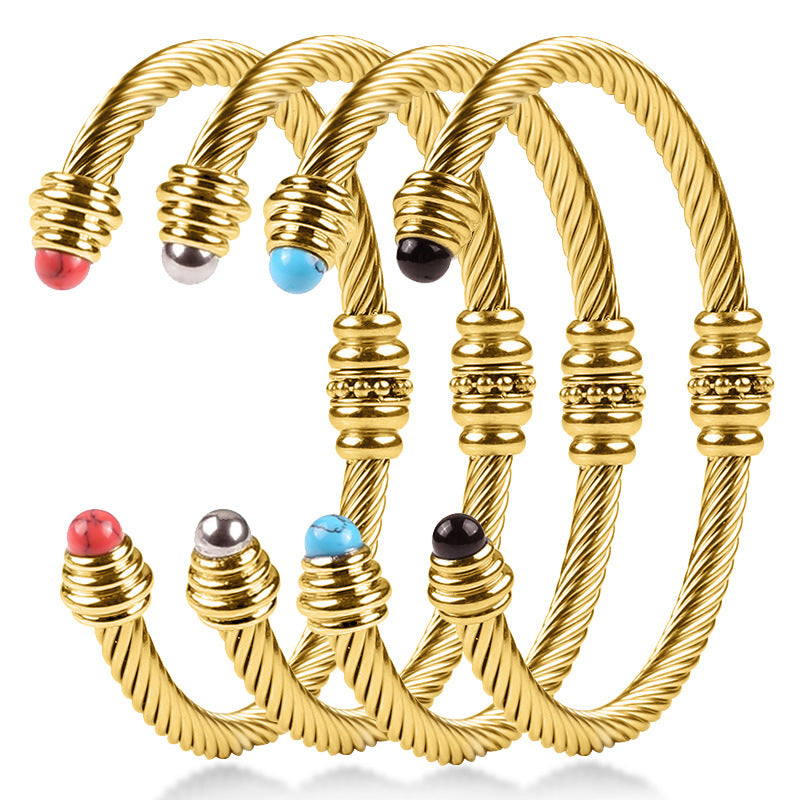 Golden Different Colors Bracelet Bangle