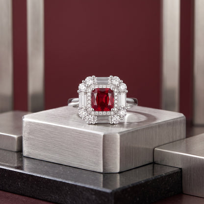 Fashion Micro-Set Zircon Square Different Diamond Colors Rings Adjustable