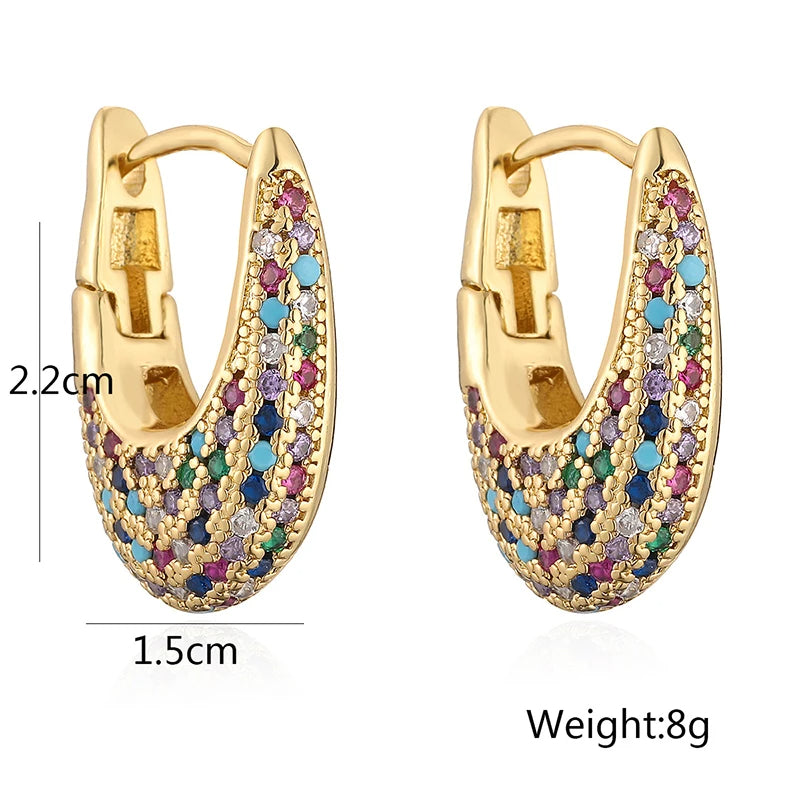 Zirconia Hoop Earrings