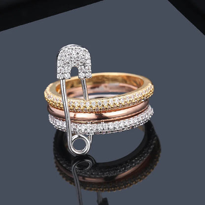 Elegant Safety Pin Ring