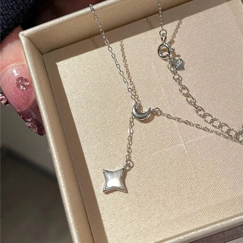 Lunar Shine Lariat Necklace