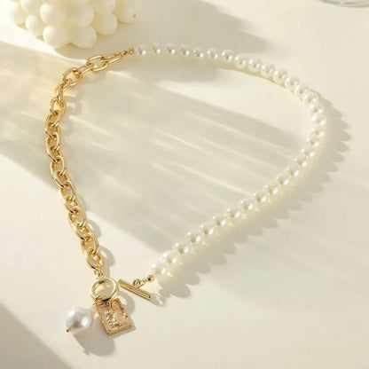 Tow PCS Pearl with Gold Necklace