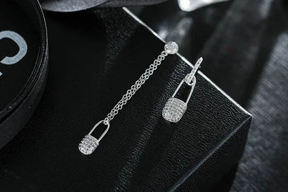 Lock & Chain Drop Earrings