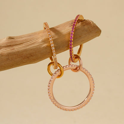 Symphony Stacks Ring - Three Layers Pink