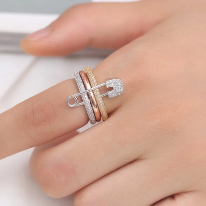 Elegant Safety Pin Ring