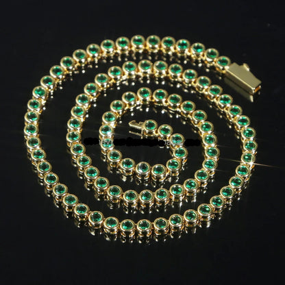 Tennis - Round Choker Various Shaped Bezel CZ Tennis Necklace