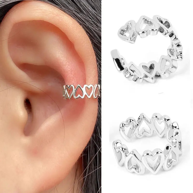 Glimmer Heart  Ear Cuff (One Piece)