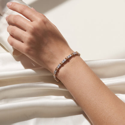 Shimmering Stich gold Bracelet with Sparkle crystal