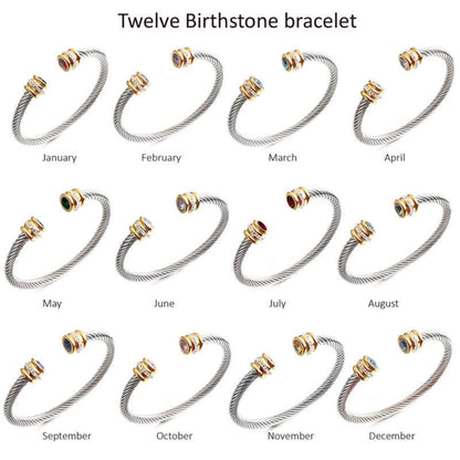 Birth Stone Bracelet Bangle