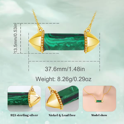 Malachite Green Natural Stone Necklace