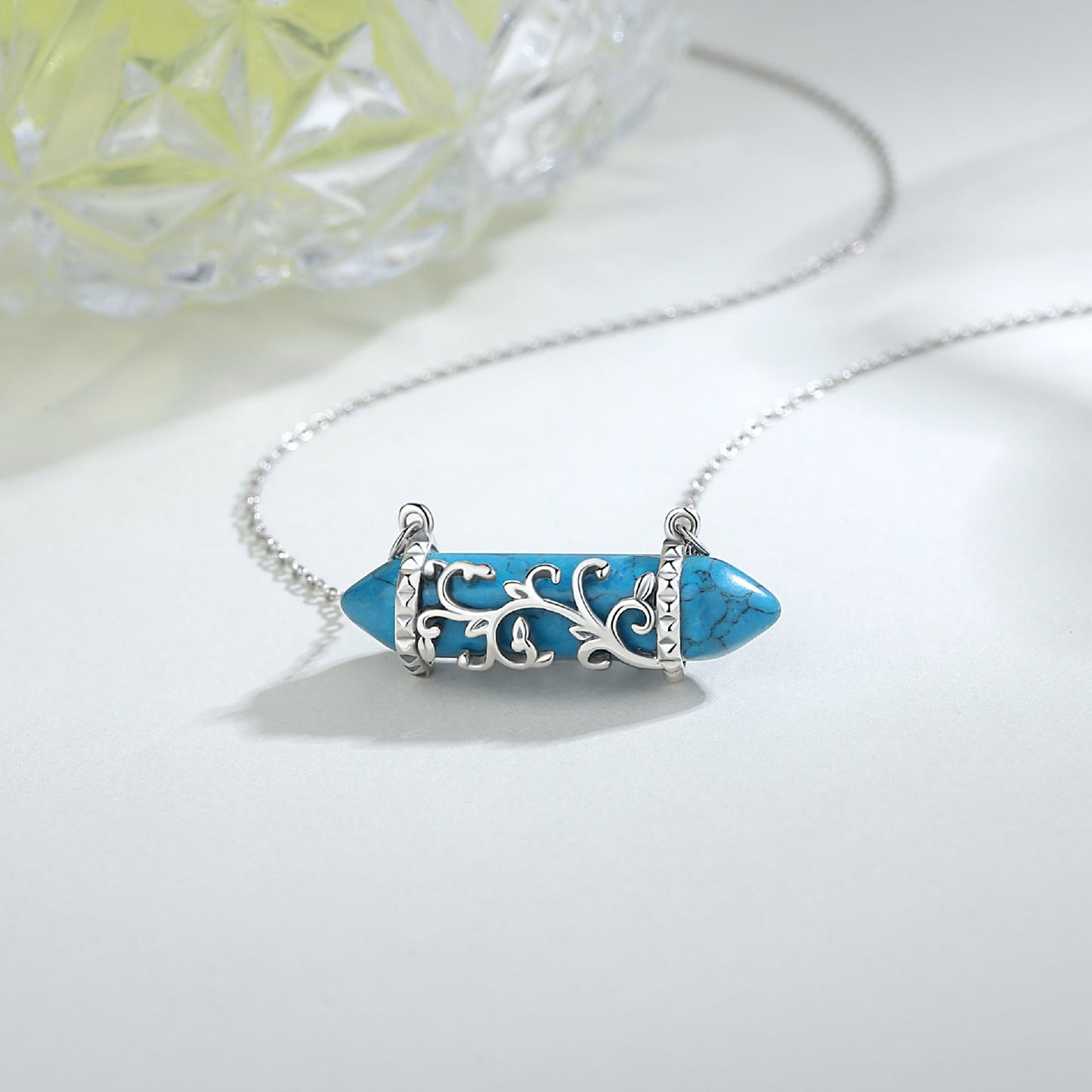 Healing Natural Stone with Islamic Design crystal pendant necklace