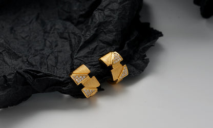 Facet Shimmer Hoop Earrings