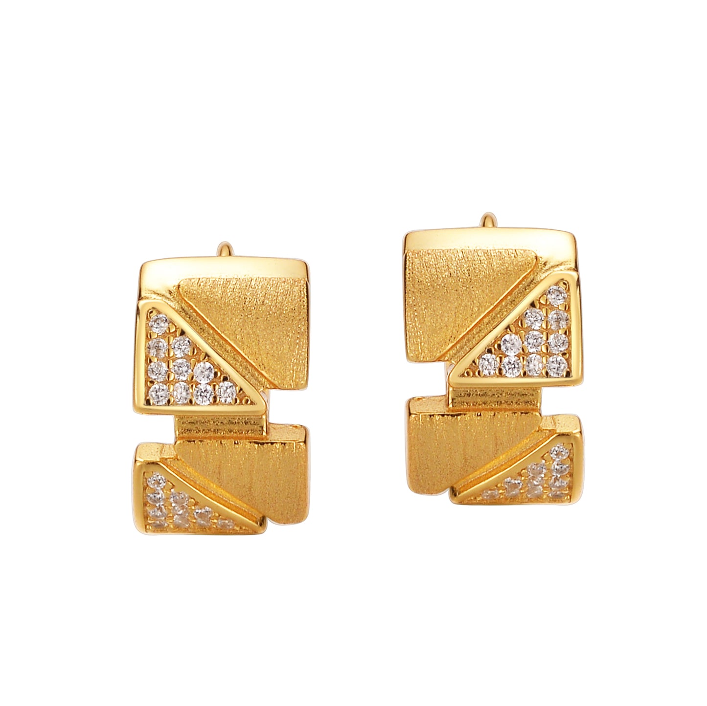 Facet Shimmer Hoop Earrings