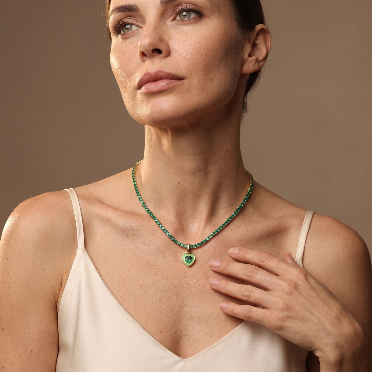 Glamorous Heart Tennis Necklace Collection