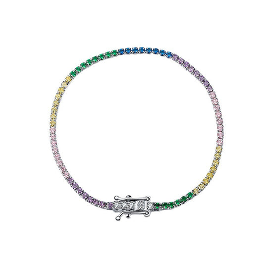 Tennis Bracelet Color 2mm Cubic Zirconia