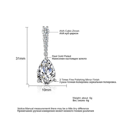 Luxury Trendy Emerald Green with AAA Zircon Earrings