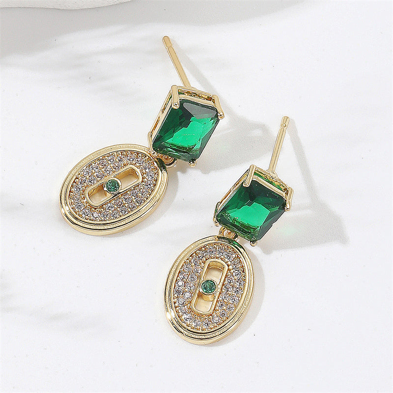 Luxury Emerald Dangle Earrings