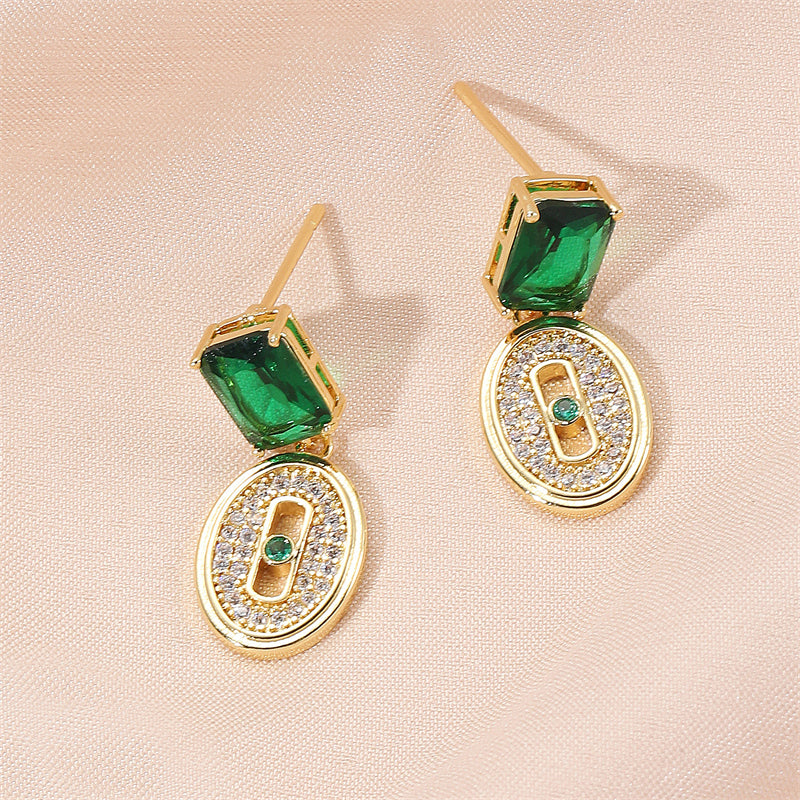 Luxury Emerald Dangle Earrings