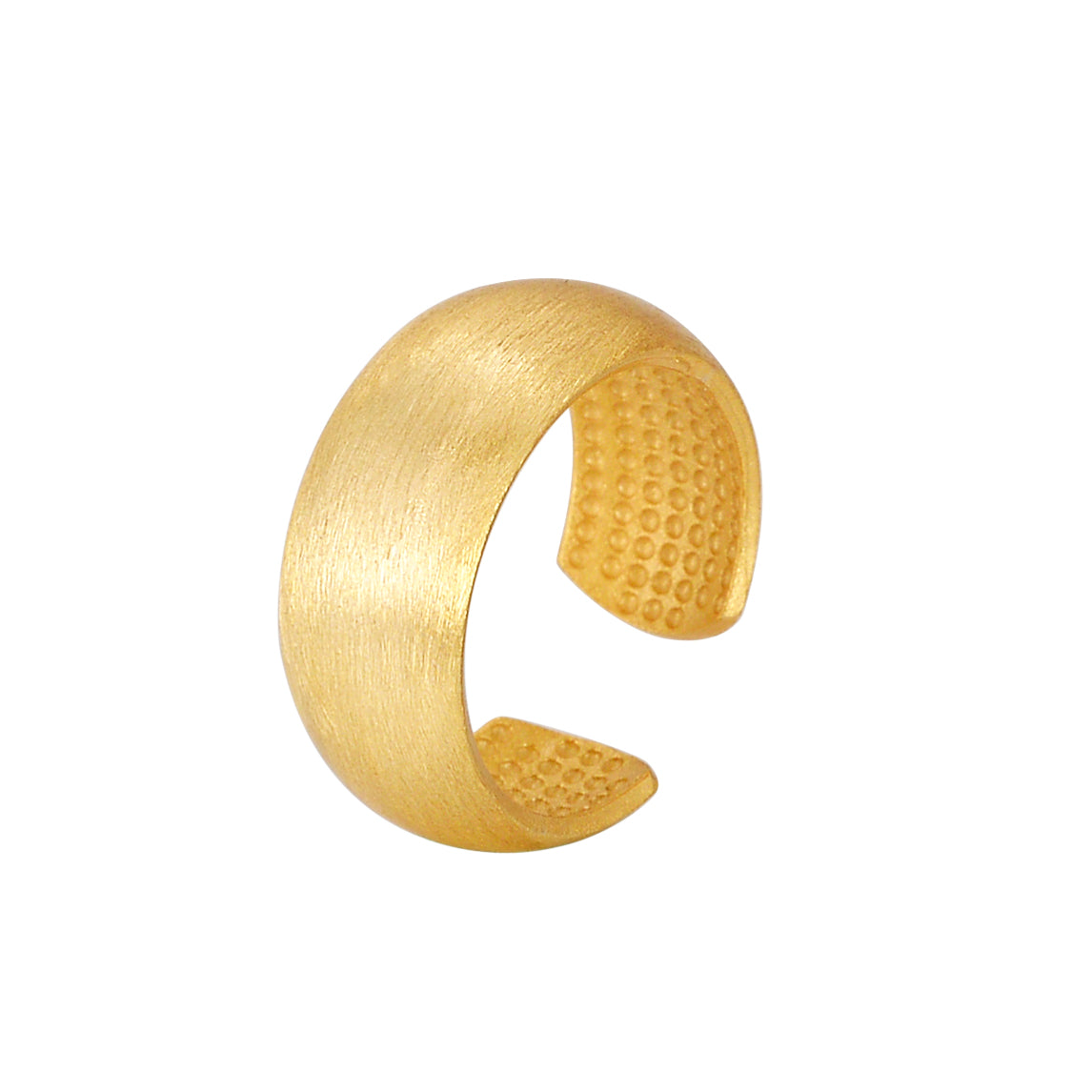 Korean Design Geometric Brushed Ring