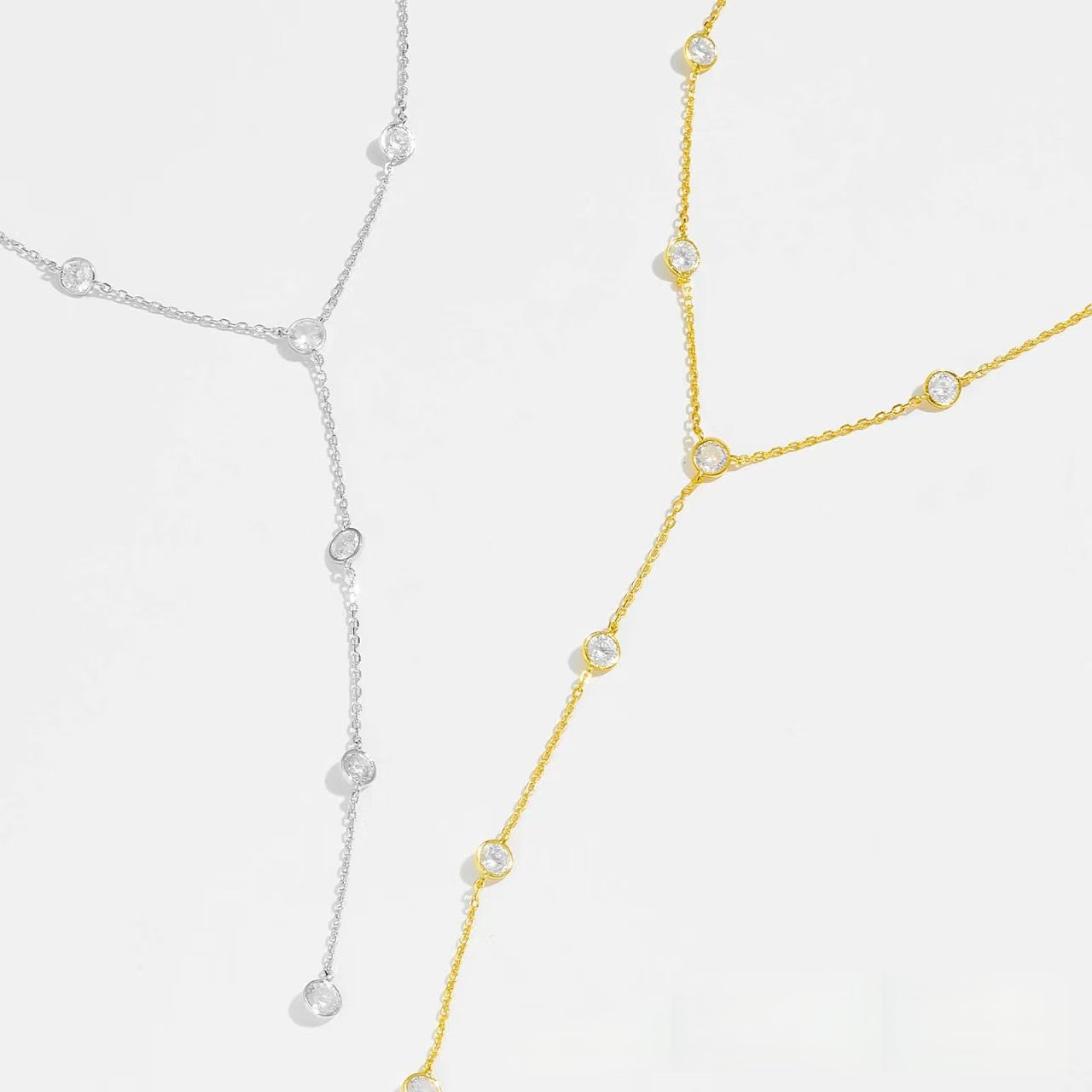 Dazzling Droplet Lariat Necklace