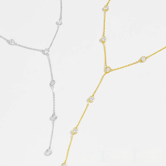 Dazzling Droplet Lariat Necklace
