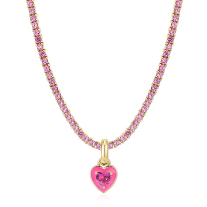 Glamorous Heart Tennis Necklace Collection